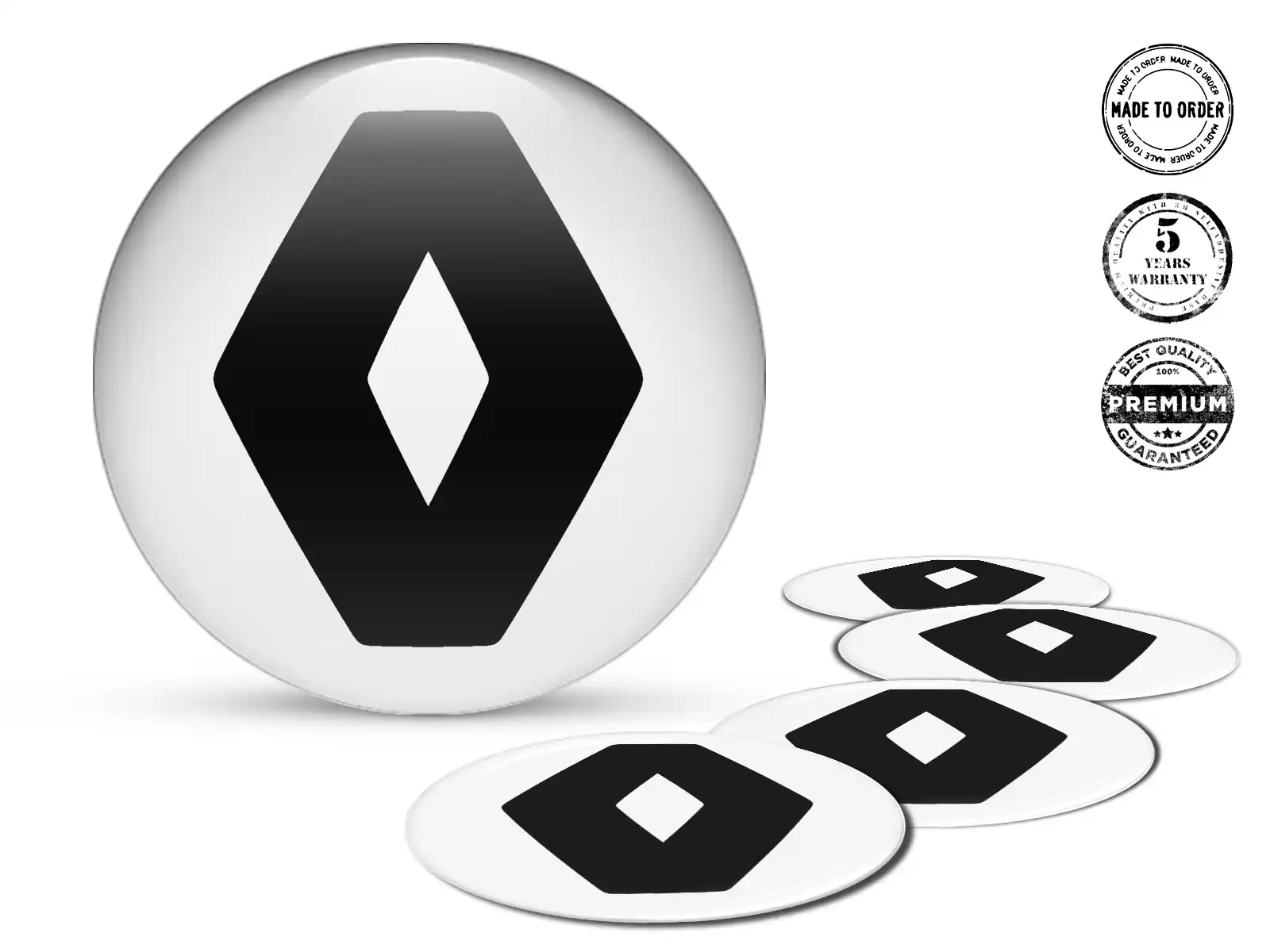 Renault Rim Stickers Car Edition Stylish Dome Logos